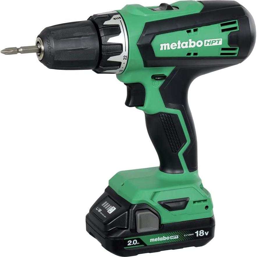 Taladro Inalámbrico Metabo HPT 18V DS18DFX, 53.1 Nm, 2.0Ah
