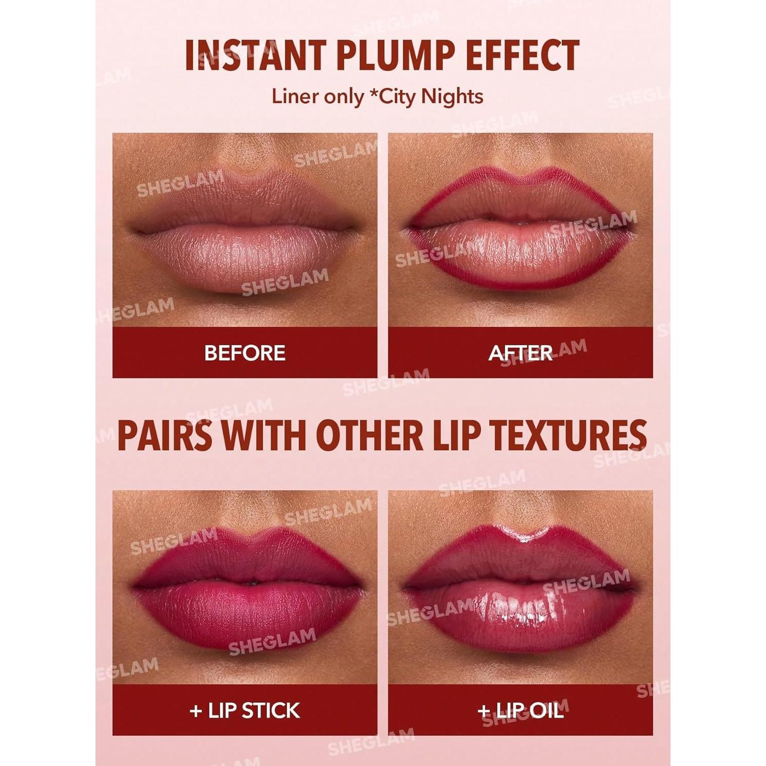 Lápiz Labial SHEGLAM Lip Facts Brazen 24-HR Duración Cremoso