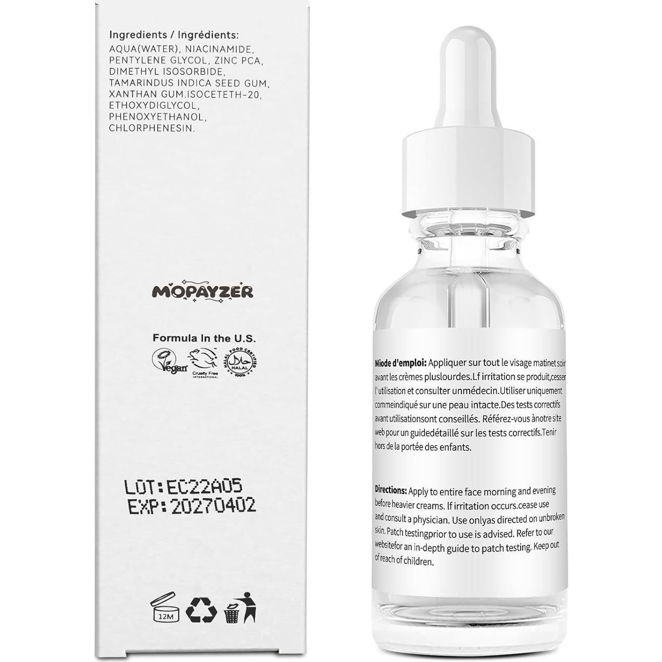 Suero Hidratante Facial Niacinamida 10% + Zinc 1% 81g