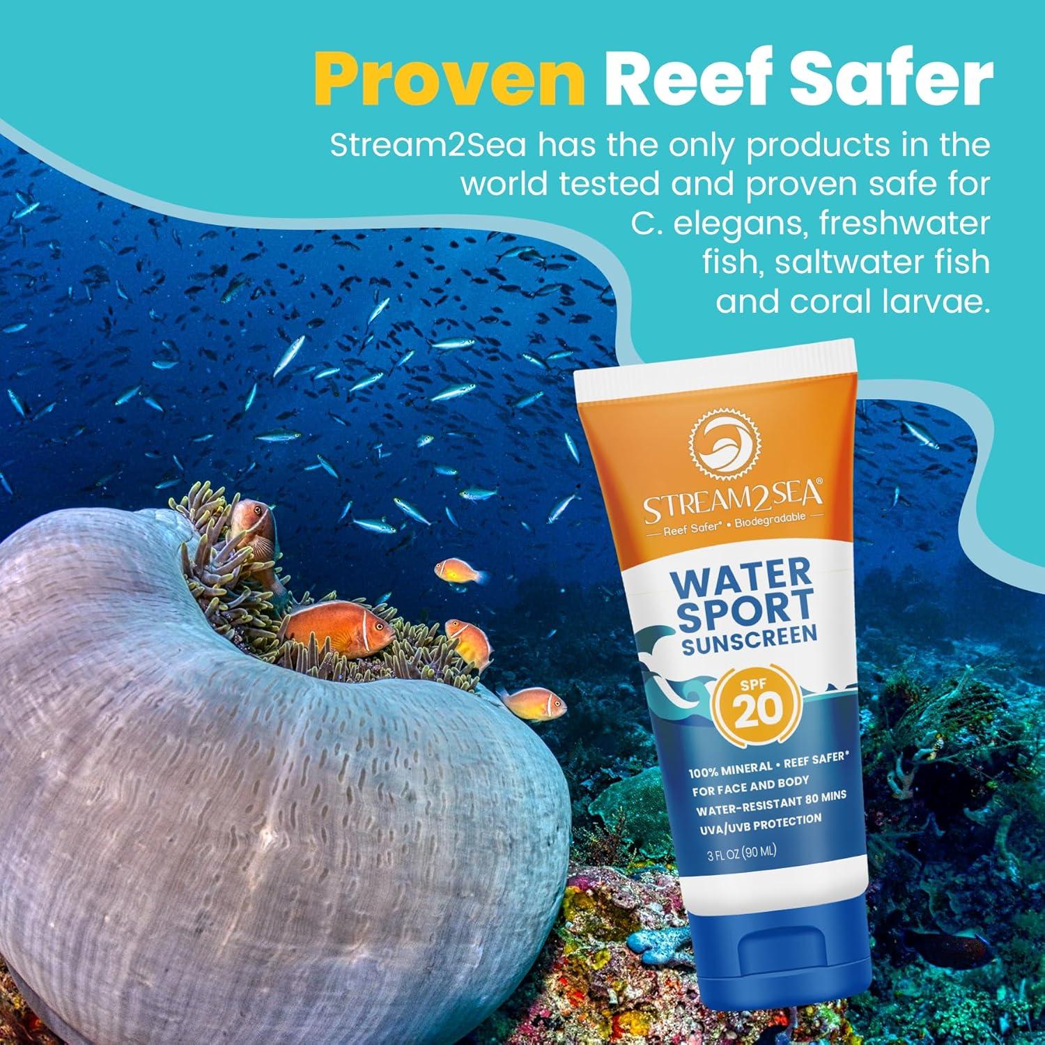 Protector Solar Mineral Stream2Sea SPF 20 Biodegradable 3x30ml