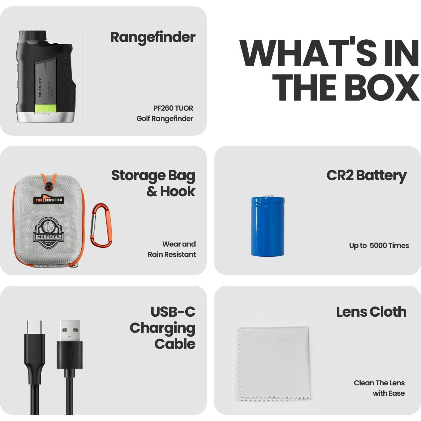 MILESEEY PF260 Medidor de Distancia de Golf 1006.8m