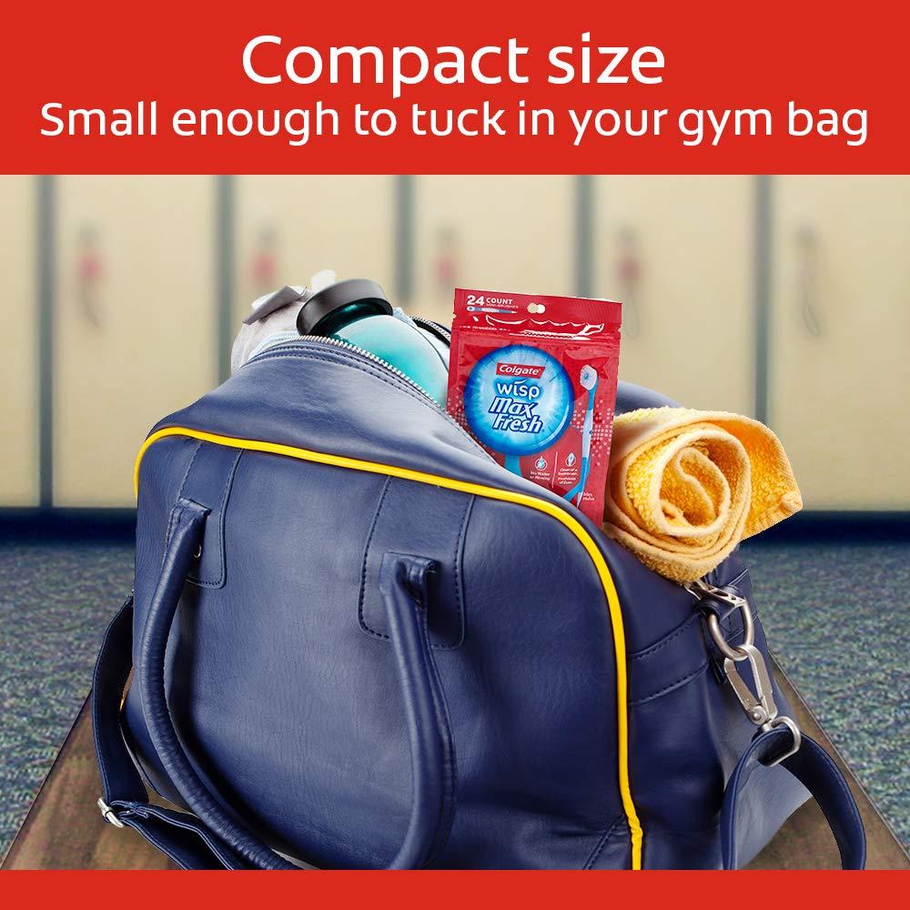 Cepillo de Dientes Desechable Mini Colgate Optic White Menta 24 Unidades