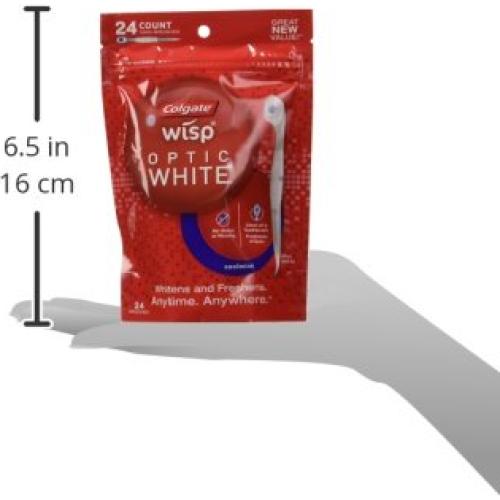 Cepillo de Dientes Desechable Mini Colgate Optic White Menta 24 Unidades