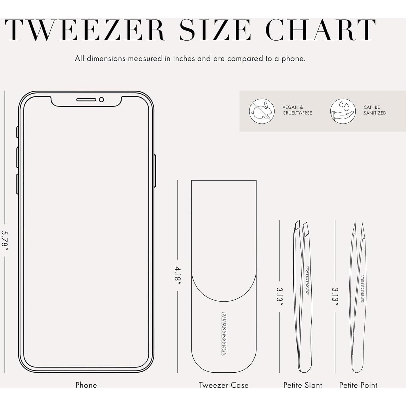 Juego de Pinzas Petite Tweezerman con Estuche Rosa 4048-PKR