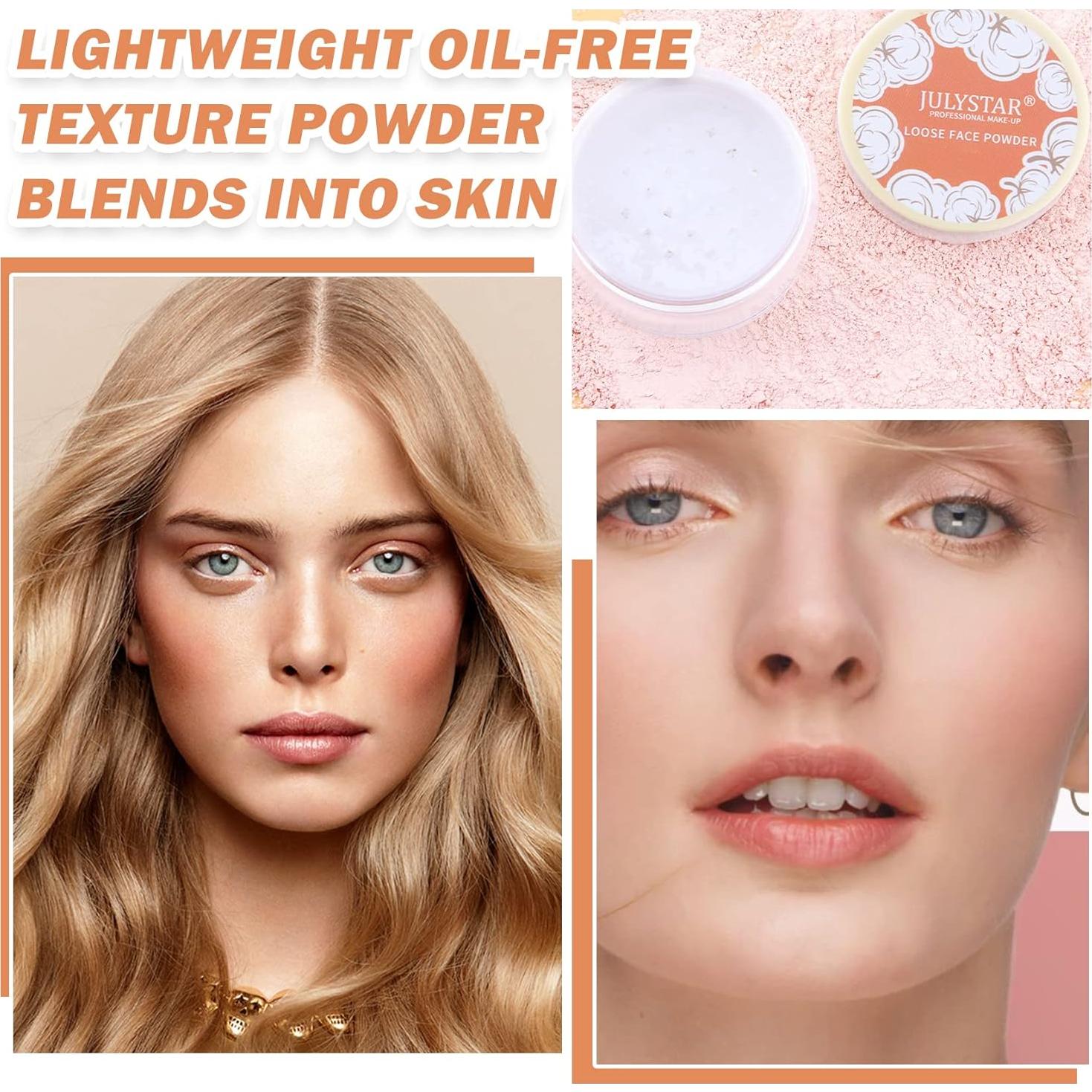 Polvo Suelto Fijador Mate QIUFSSE Tono Piel Oscura 49g