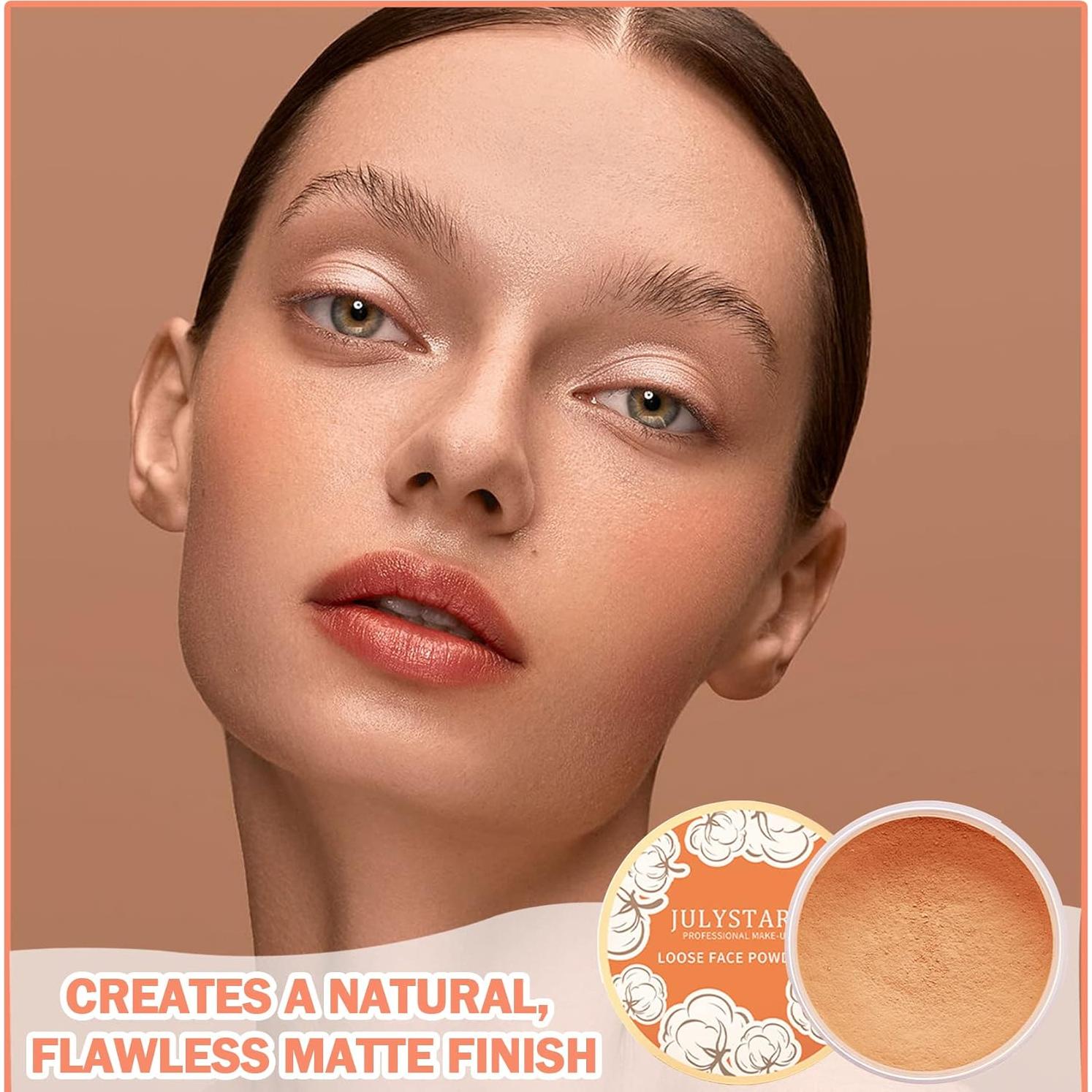 Polvo Suelto Fijador Mate QIUFSSE Tono Piel Oscura 49g