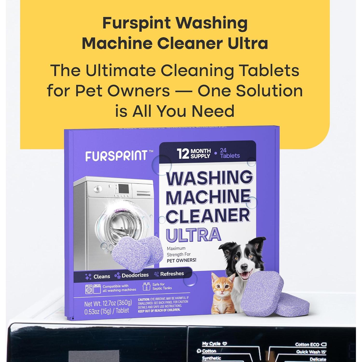 Tabletas Limpiadoras Ultra Fursprint 24 Unidades - Para Lavadoras HE