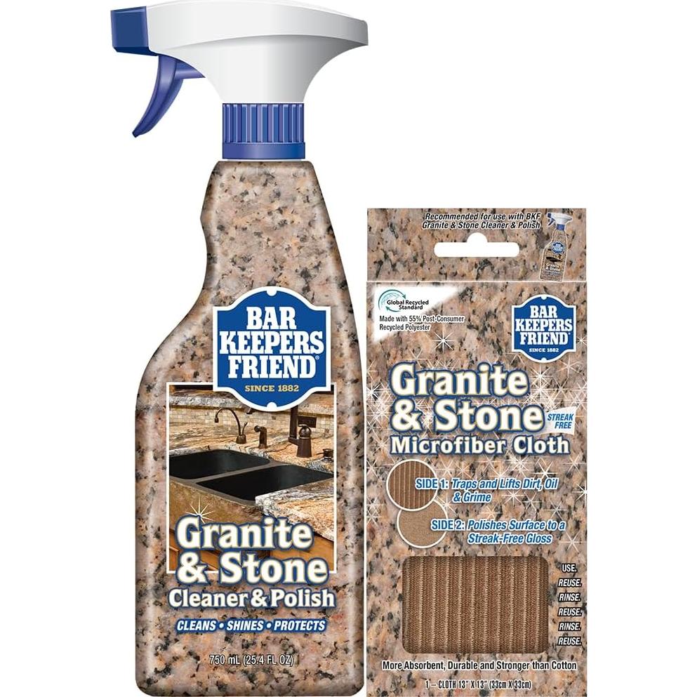 Kit Limpiador y Pulidor de Granito y Acero Inoxidable Bar Keepers Friend 750ml