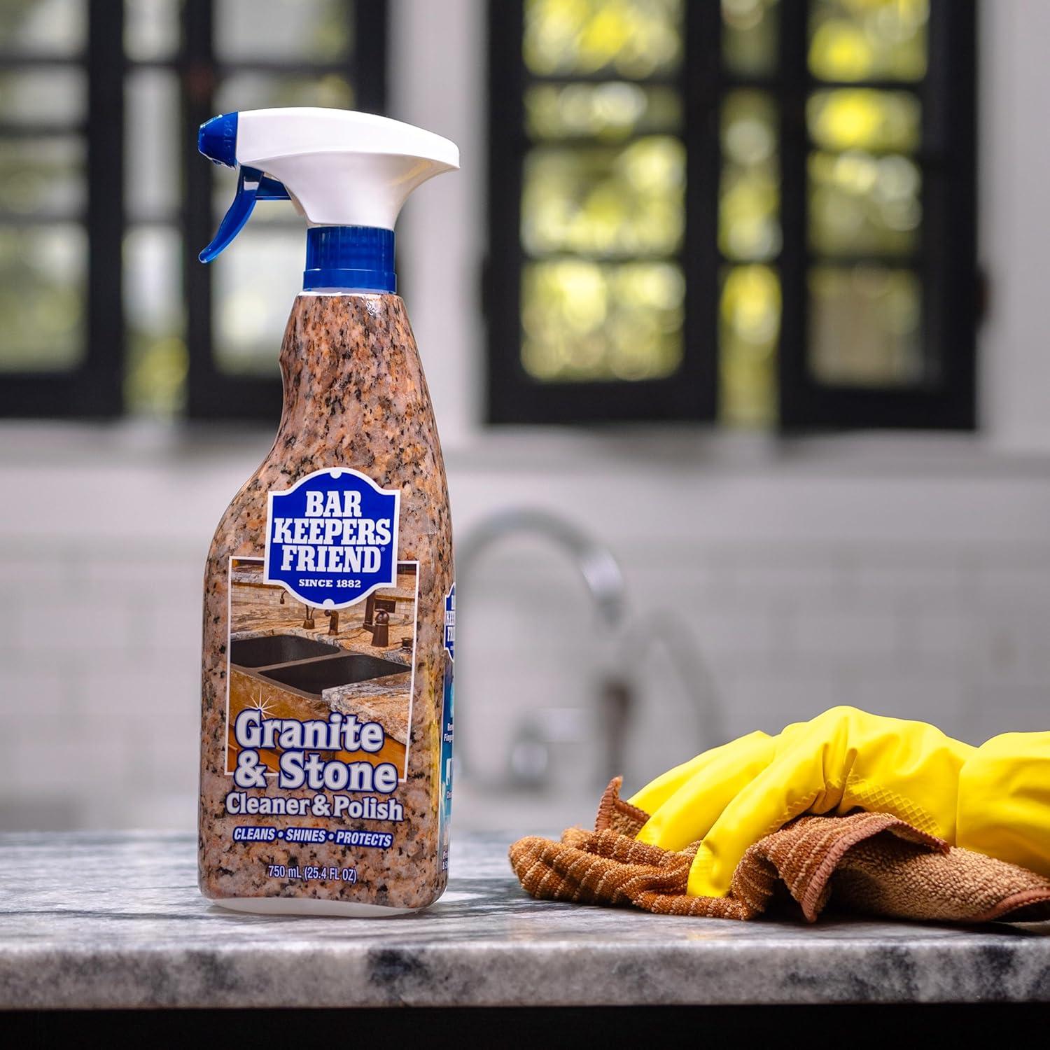 Kit Limpiador y Pulidor de Granito y Acero Inoxidable Bar Keepers Friend 750ml