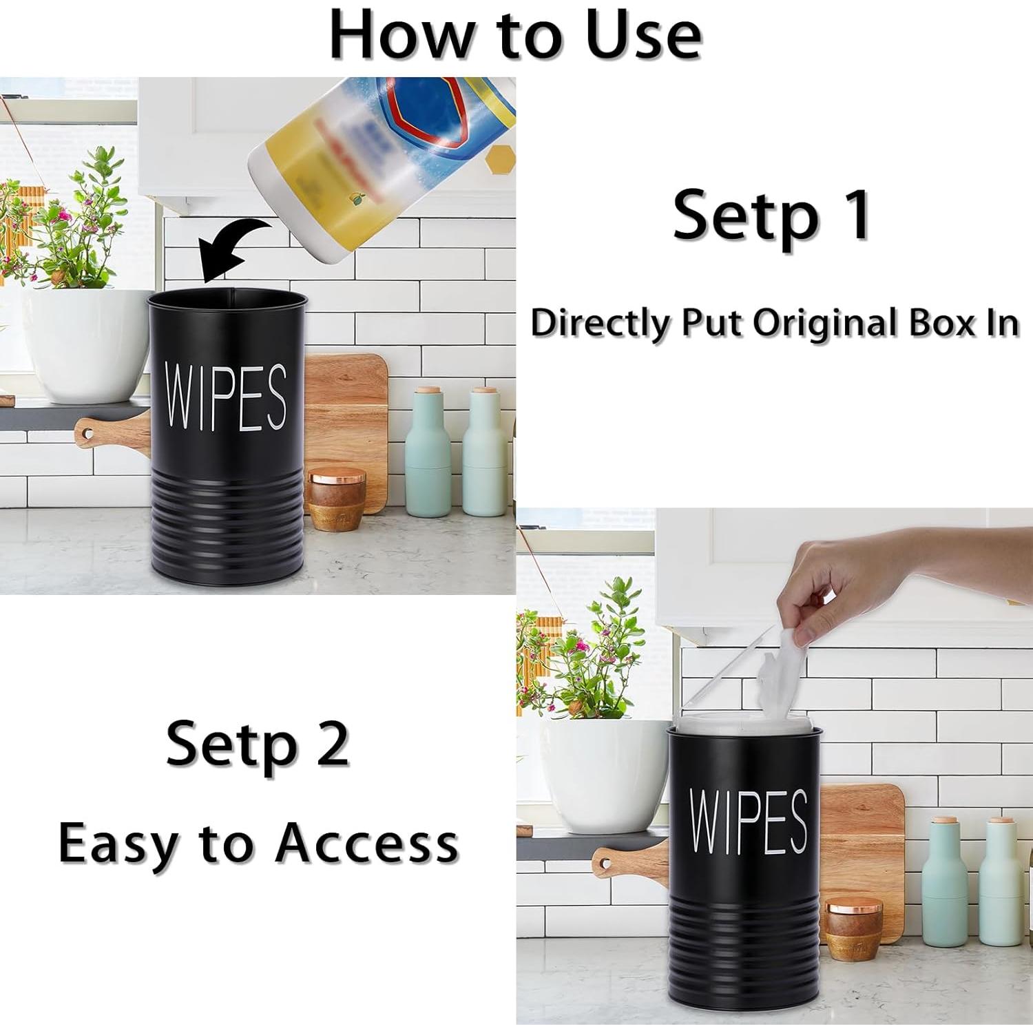 Dispensador de Toallitas Kokone Negro de Hierro Galvanizado