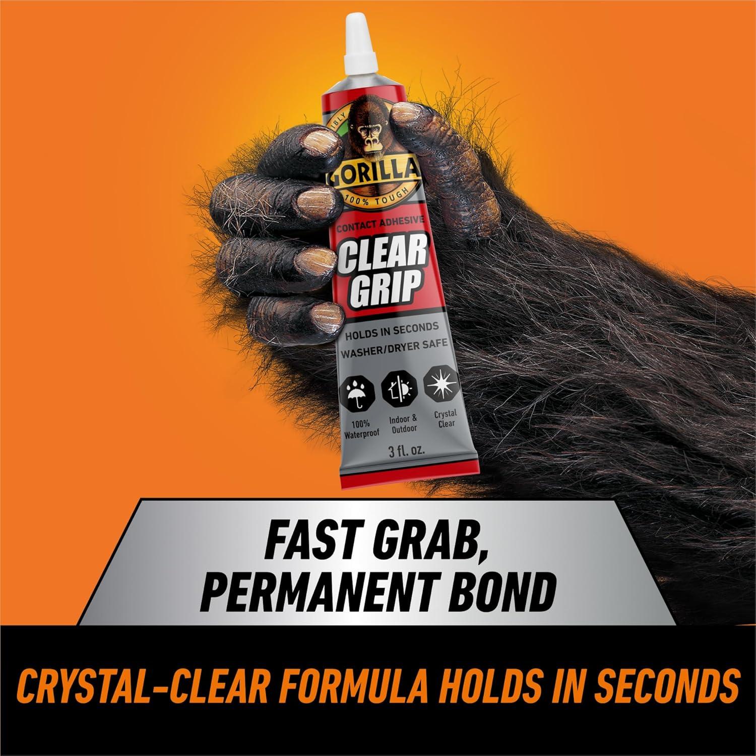 Adhesivo de contacto Gorilla Clear Grip 3x85g - Secado Rápido