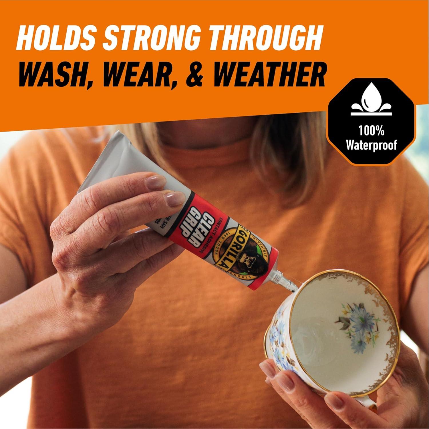 Adhesivo de contacto Gorilla Clear Grip 3x85g - Secado Rápido