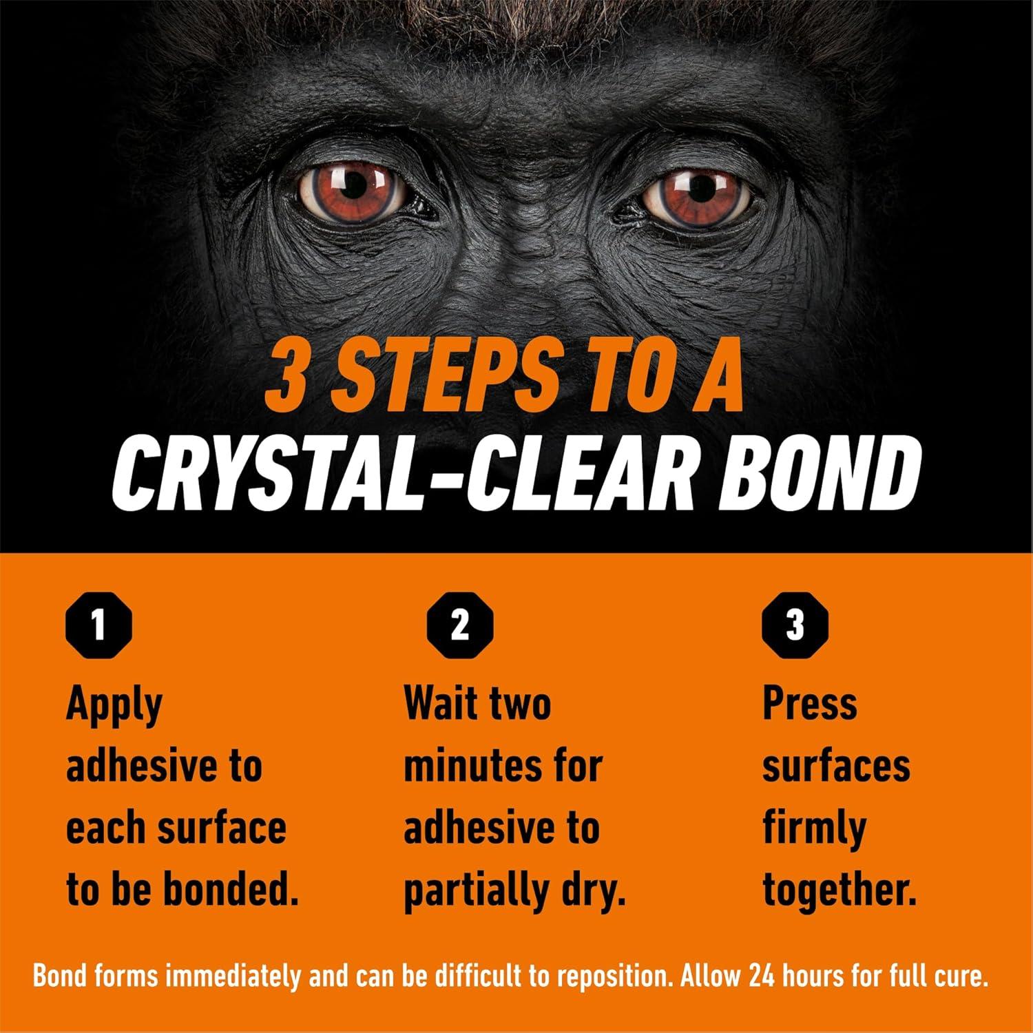 Adhesivo de contacto Gorilla Clear Grip 3x85g - Secado Rápido