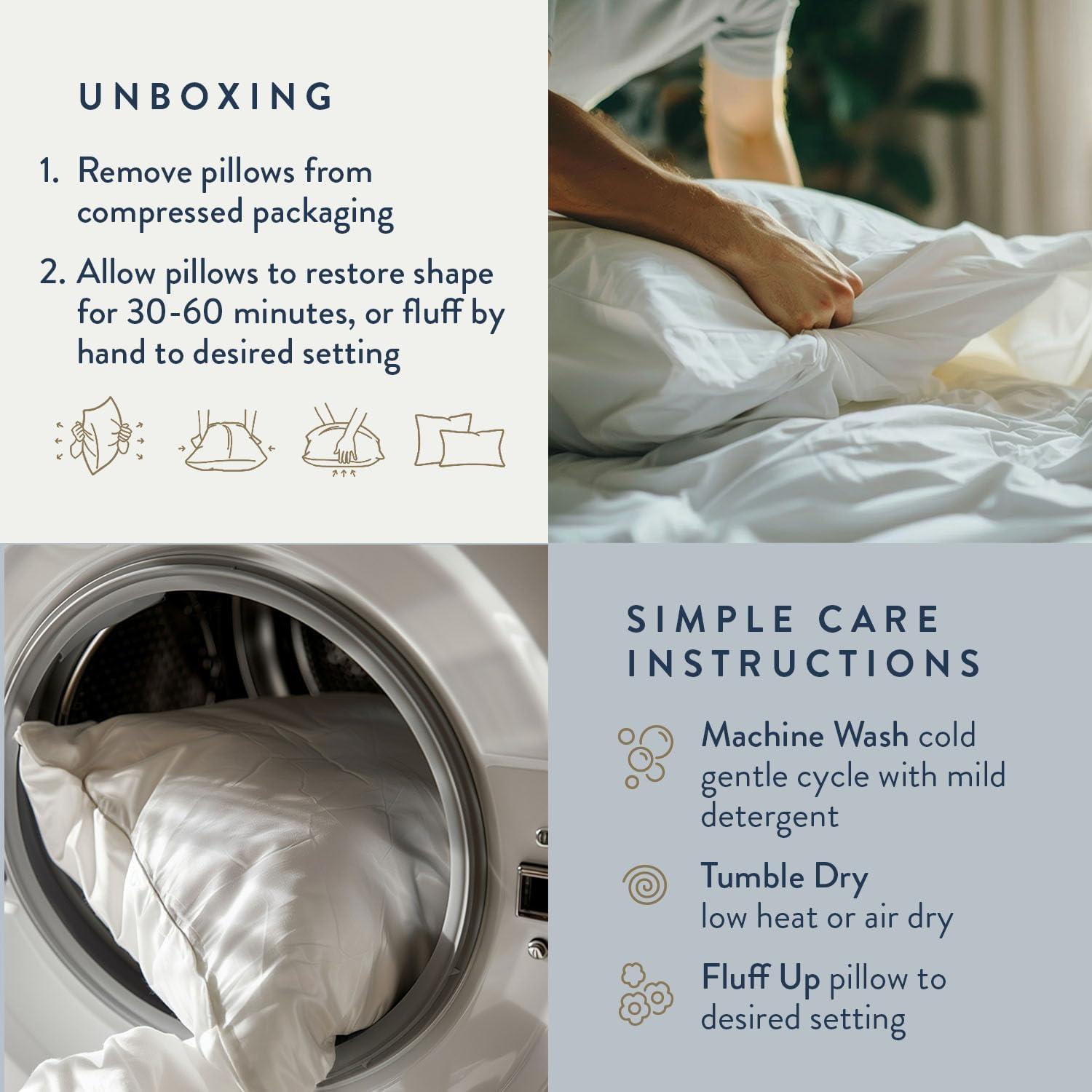 Almohadas Hipoalergénicas Decoración Digital 100% Algodón - Juego de 2