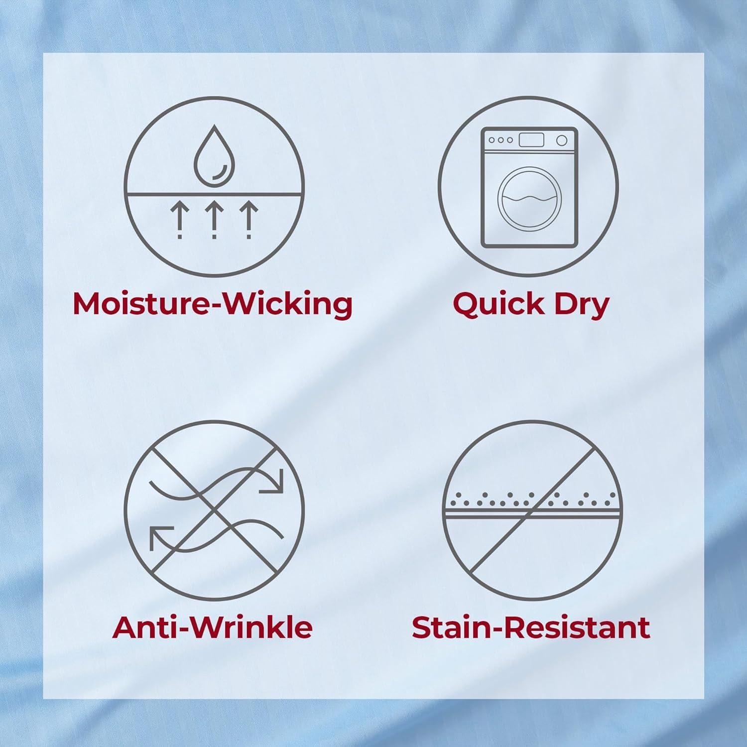 Mellanni Twin Sheets Set - 3 PC Iconic Collection Bedding - Hotel Luxury, Extra Soft, Cooling Bed Sheets - Wrinkle, Fade, Stain Resistant (Twin, Striped Light Blue)