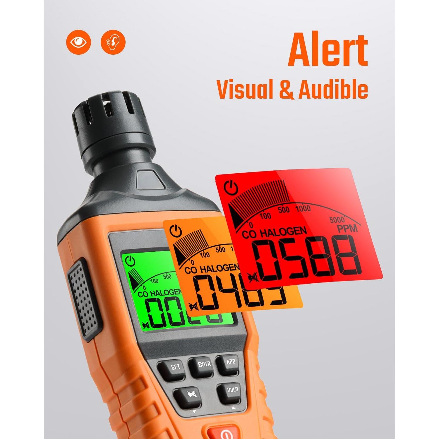 Detector de Monóxido de Carbono TOPTES CT-300 Portátil 0-5000 PPM