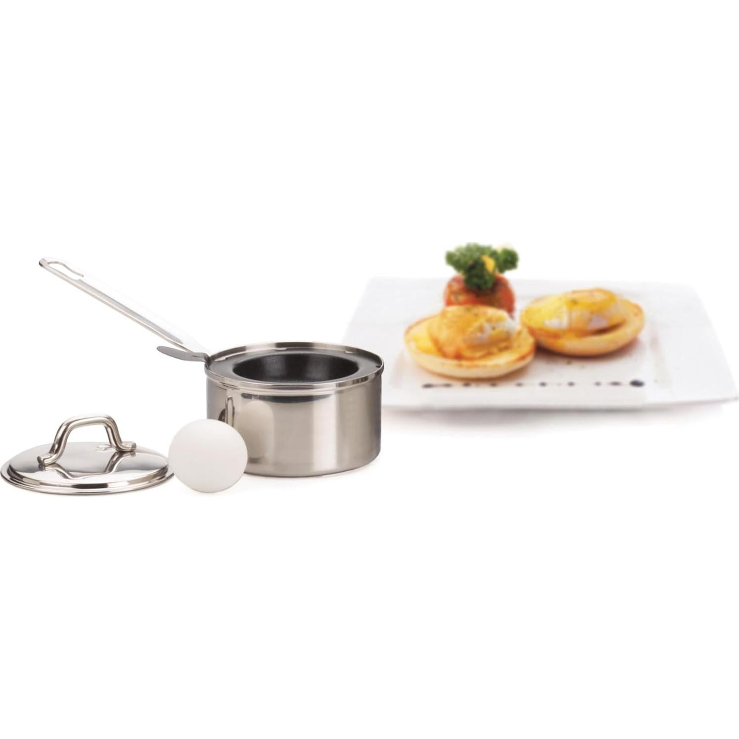 Conjunto Poach de Huevo RSVP Internacional con Sartén Acero Inoxidable