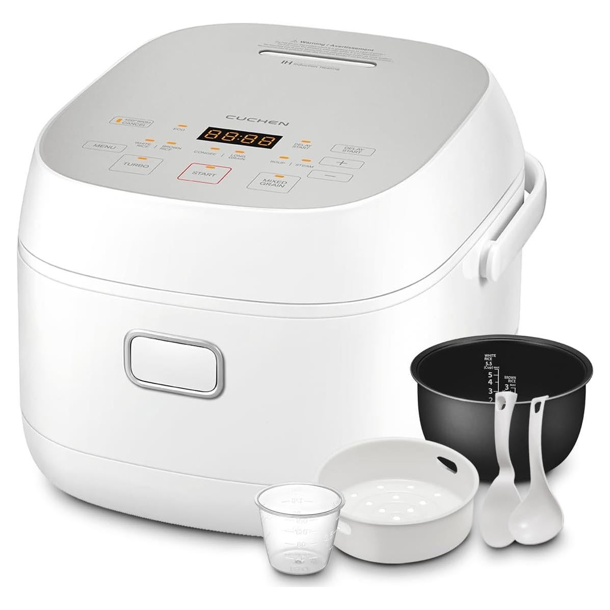 Olla Arrocera Cuchen IH 5.5 Tazas Antiadherente con Cesta Vapor