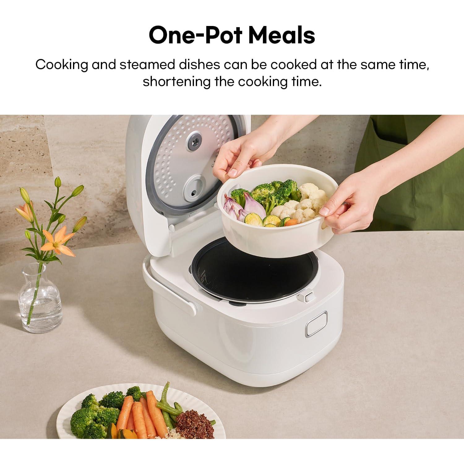 Olla Arrocera Cuchen IH 5.5 Tazas Antiadherente con Cesta Vapor