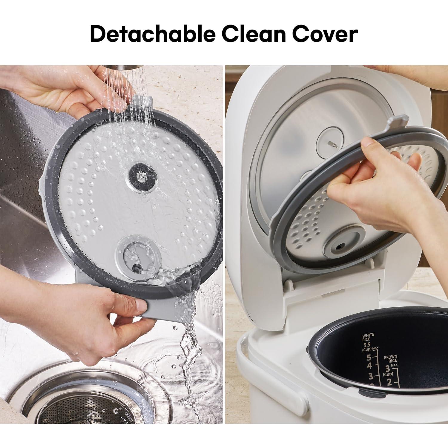 Olla Arrocera Cuchen IH 5.5 Tazas Antiadherente con Cesta Vapor