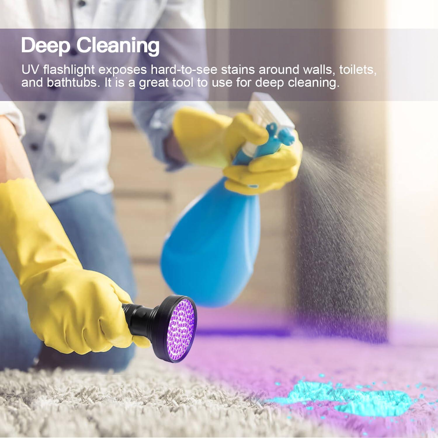 Linterna UV Negra Escolite 100 LED para Detección de Orina