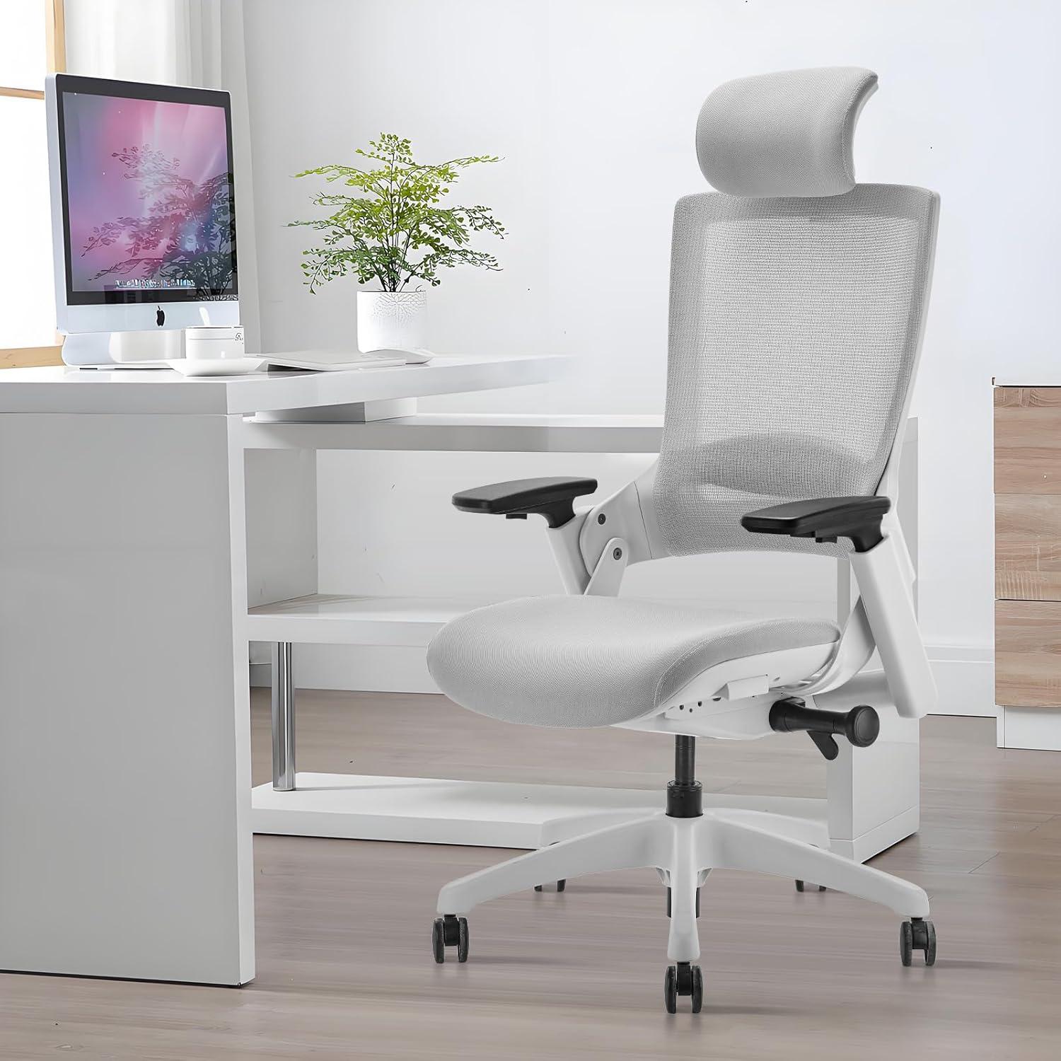 Silla Ejecutiva Ergonómica CLATINA MELLET Gris Malla Ajustable
