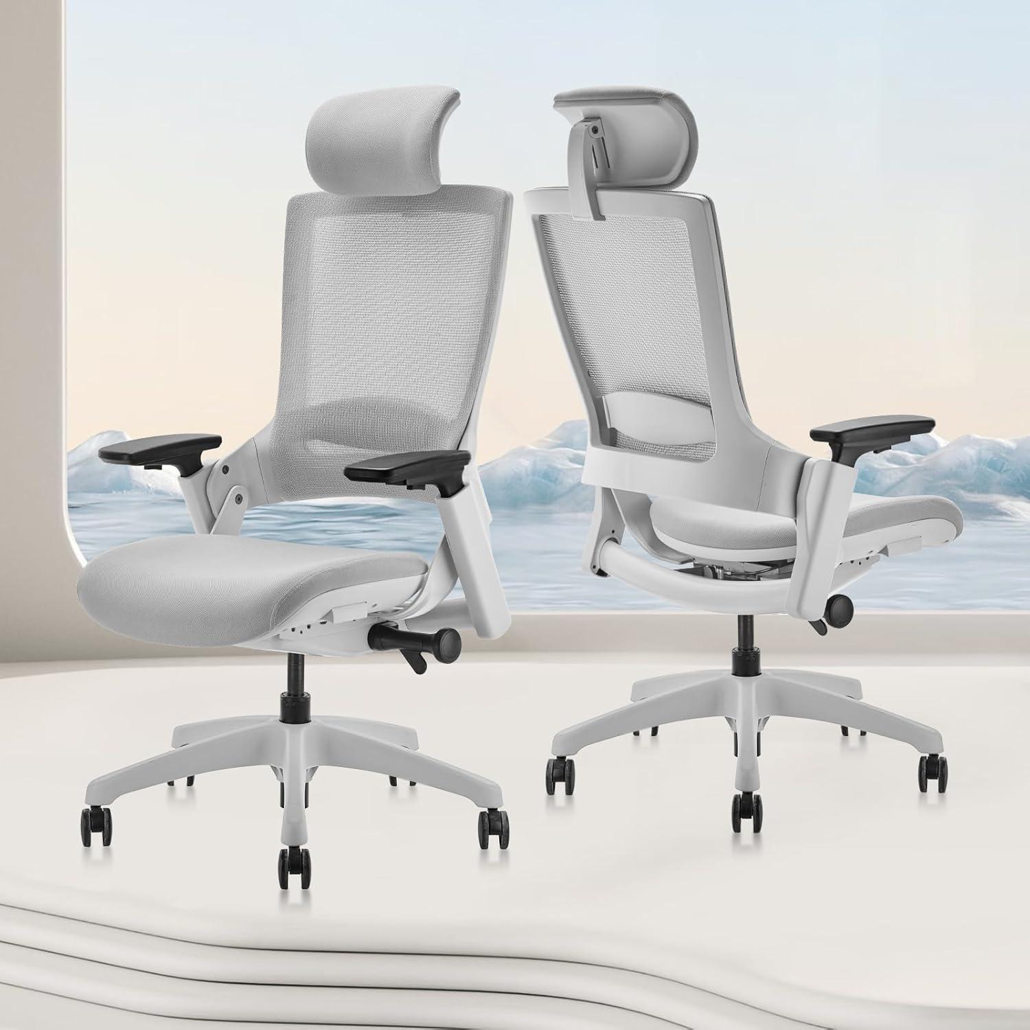 Silla Ejecutiva Ergonómica CLATINA MELLET Gris Malla Ajustable