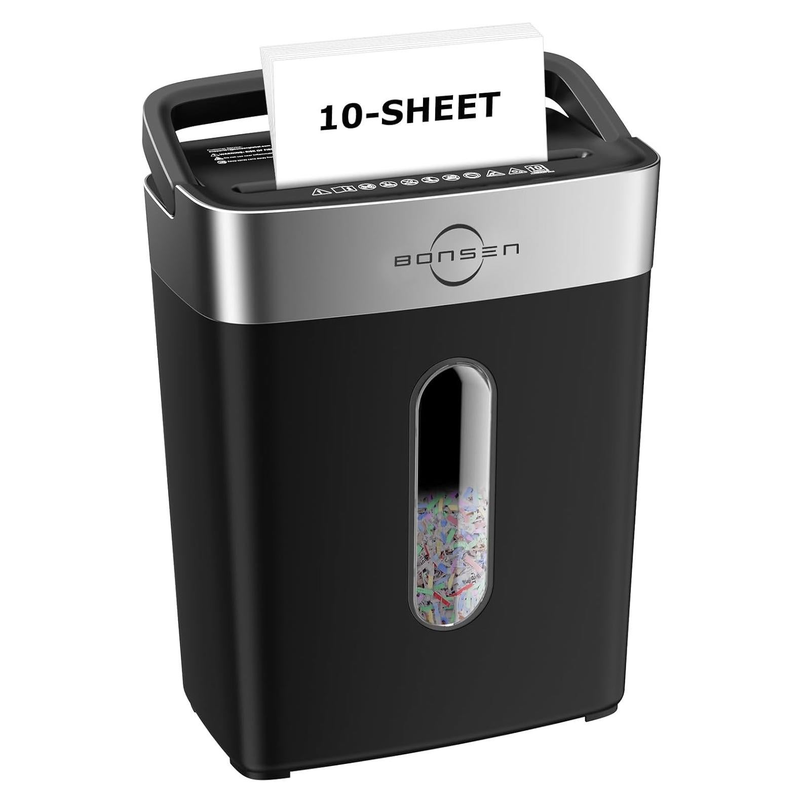 Trituradora de Papel BONSEN Corte Cruzado 10 Hojas P-4
