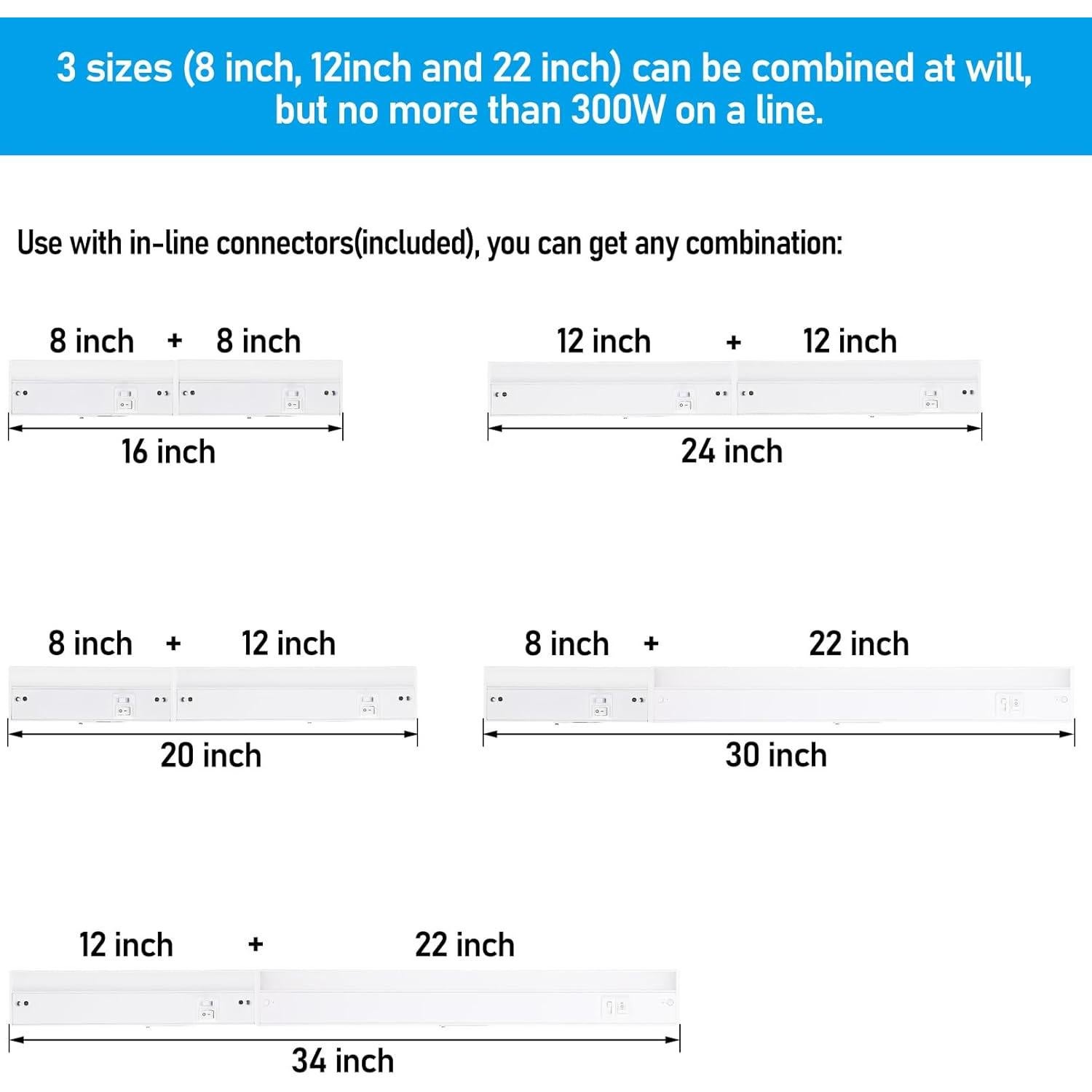 Iluminación LED Bajo Gabinete TORCHSTAR 55.88 cm 14W 1050LM