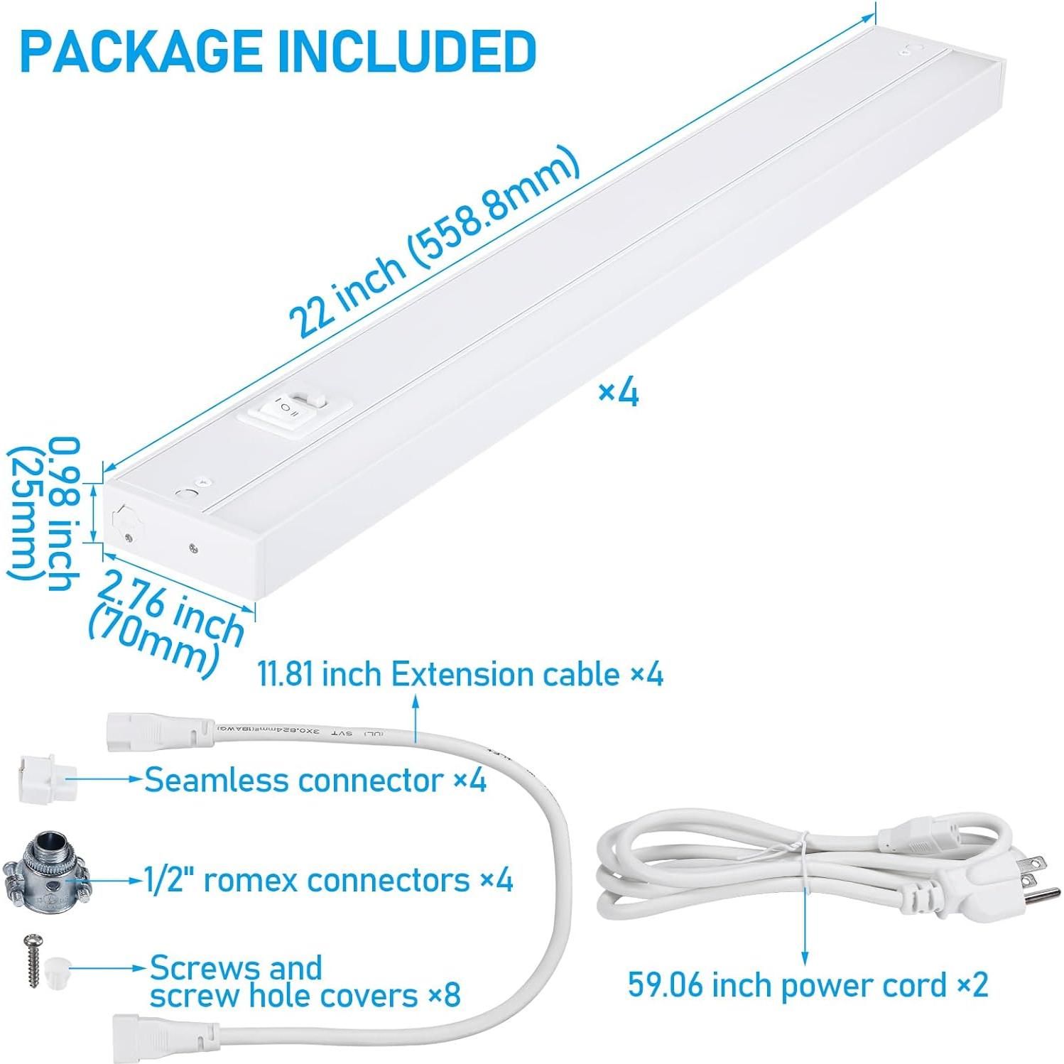 Iluminación LED Bajo Gabinete TORCHSTAR 55.88 cm 14W 1050LM