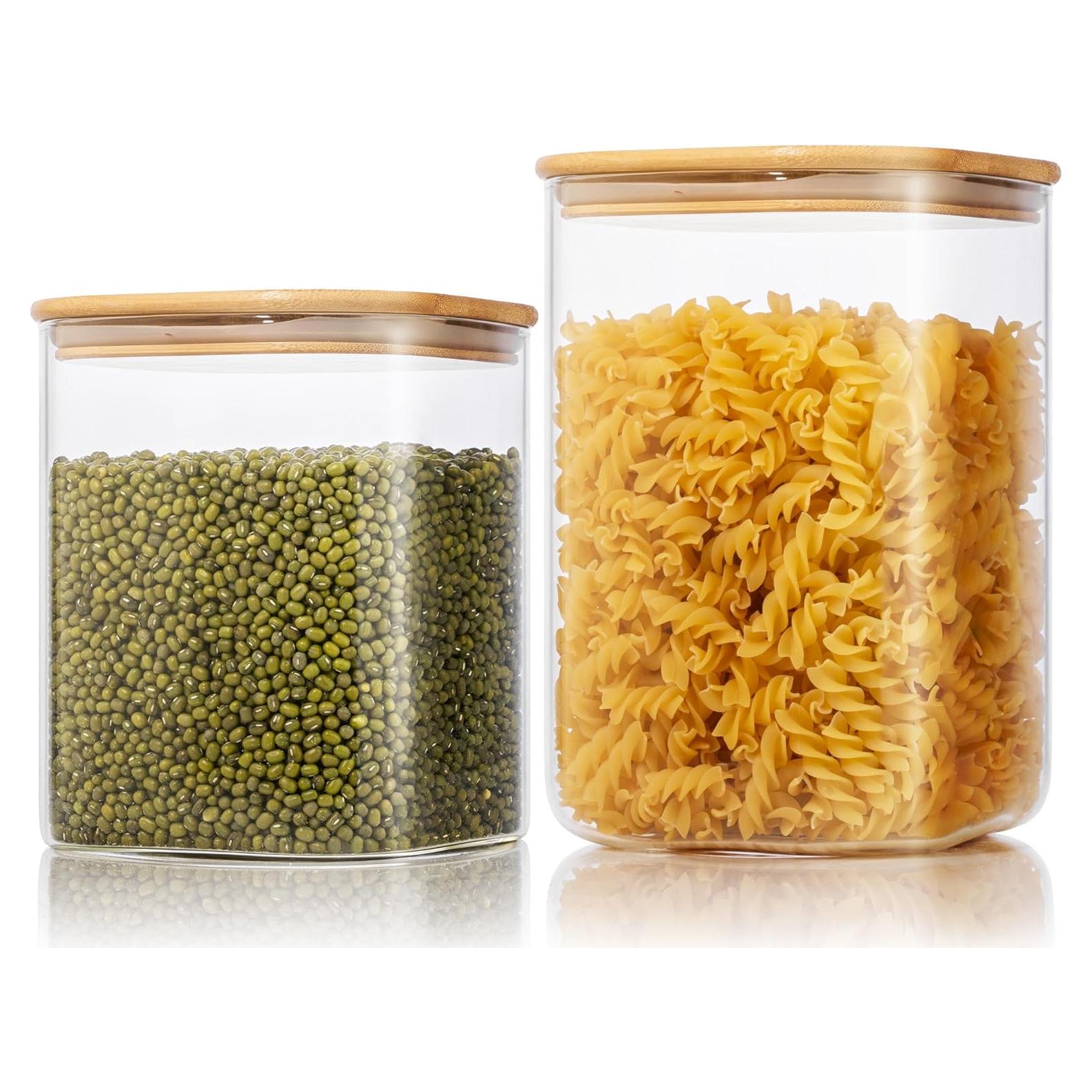 Contenedores de Almacenamiento de Vidrio HomArtist 2P 3.9L y 1.8L