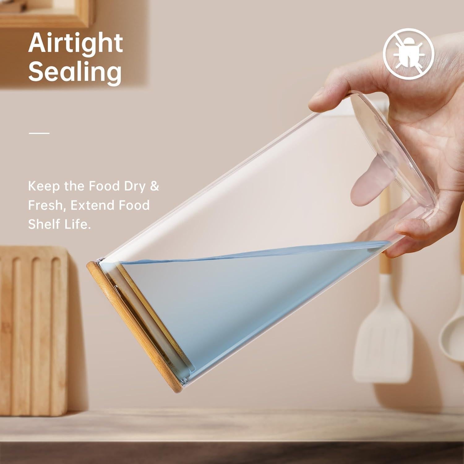 Contenedores de Almacenamiento de Vidrio HomArtist 2P 3.9L y 1.8L