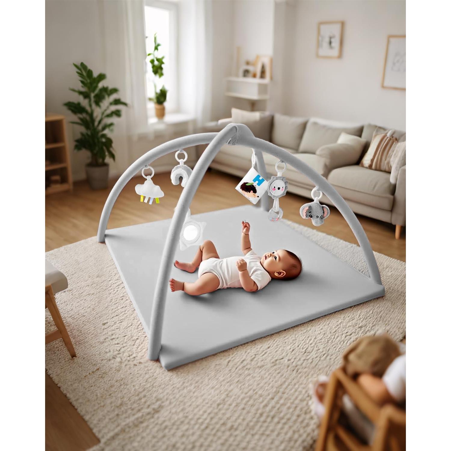 Gimnasio de Juego para Bebés JINAN - Alfombra Suave Antideslizante
