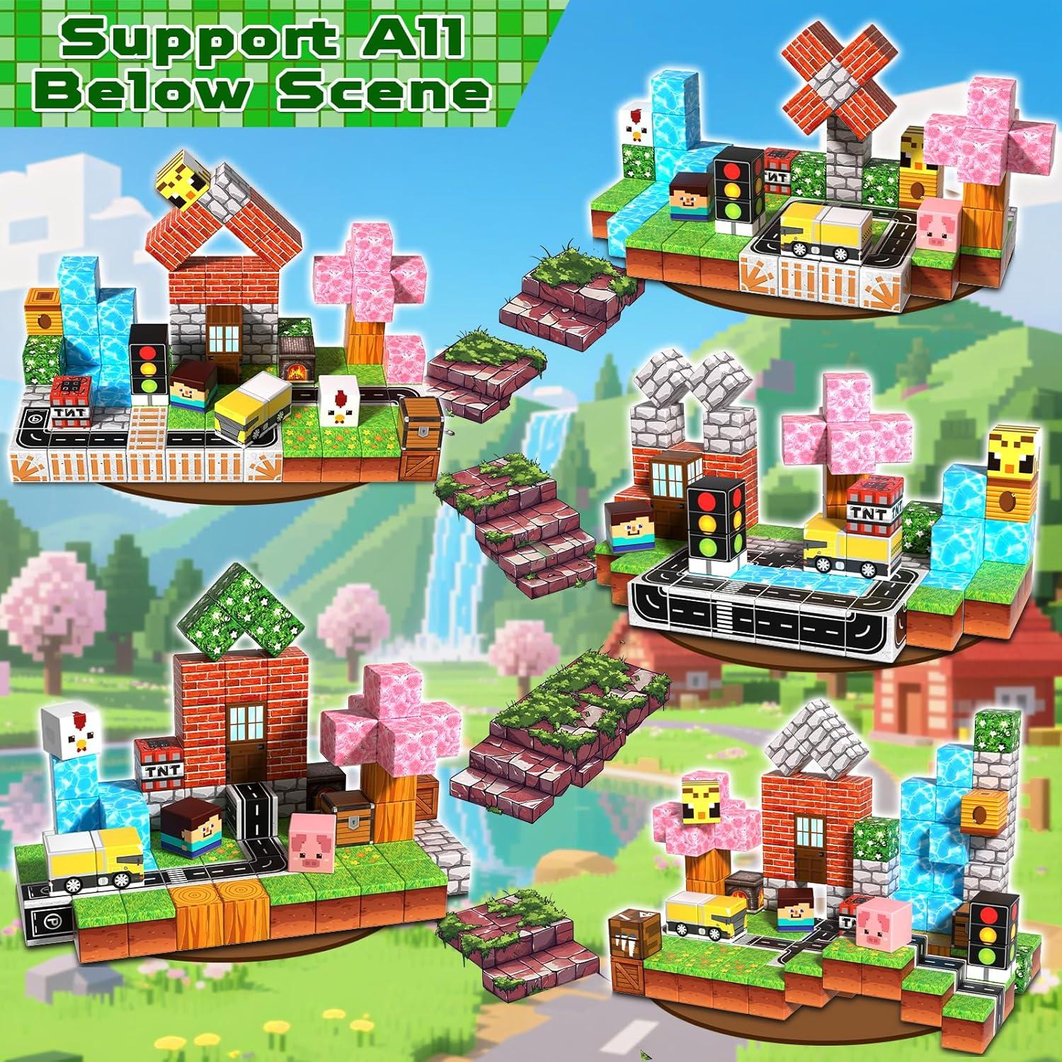 100 Piezas Bloques Magnéticos Magneverse 2cm Juguetes STEM