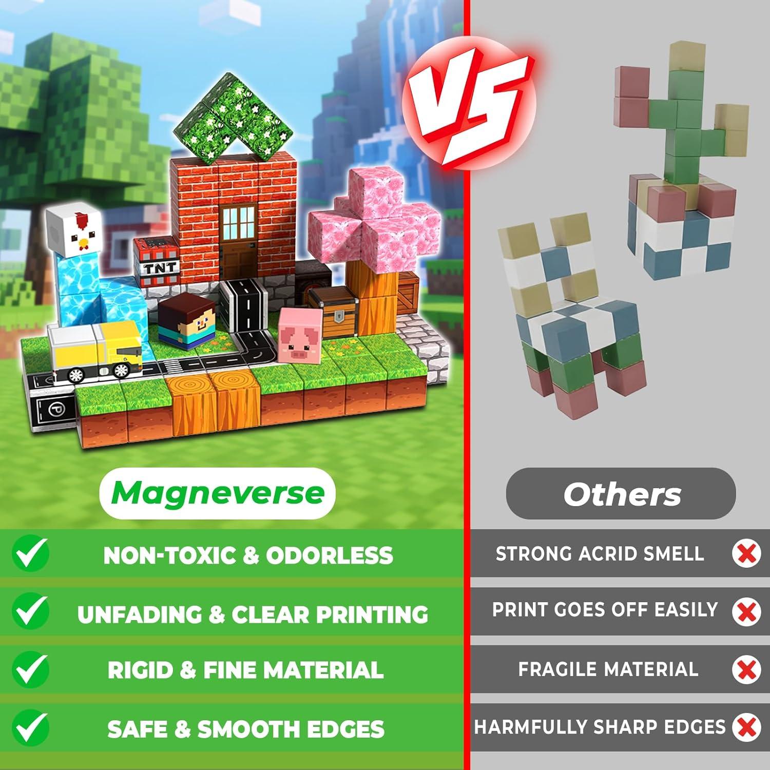 100 Piezas Bloques Magnéticos Magneverse 2cm Juguetes STEM