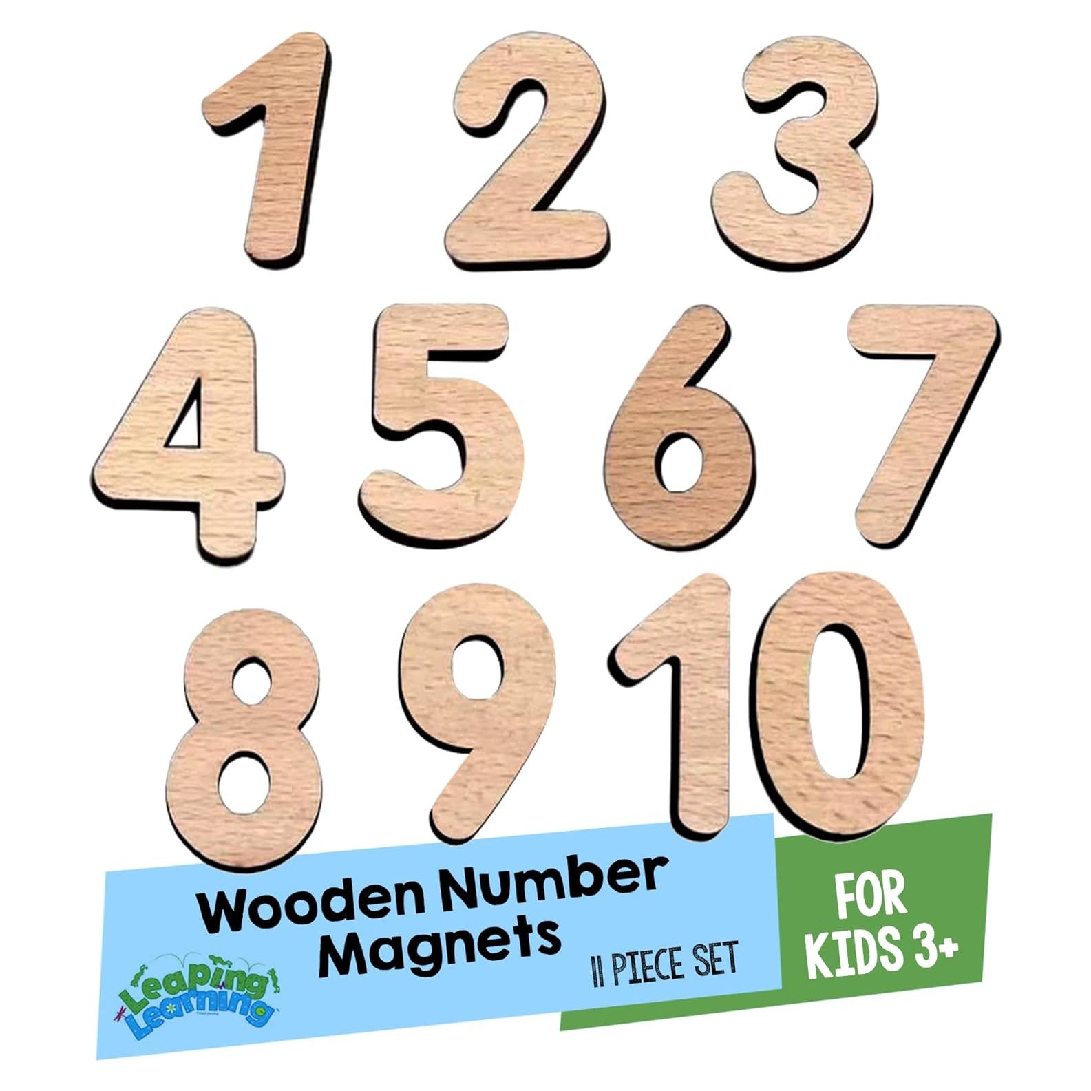 Juego de Números Magnéticos de Madera Leaping Learning - Educativo