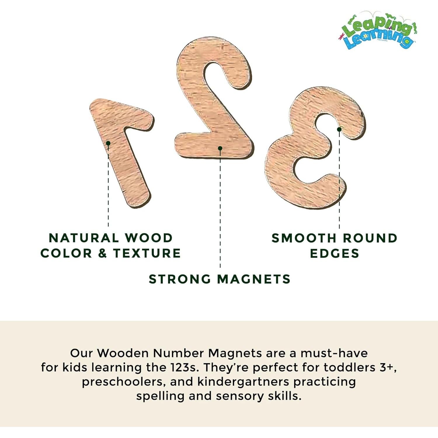 Juego de Números Magnéticos de Madera Leaping Learning - Educativo