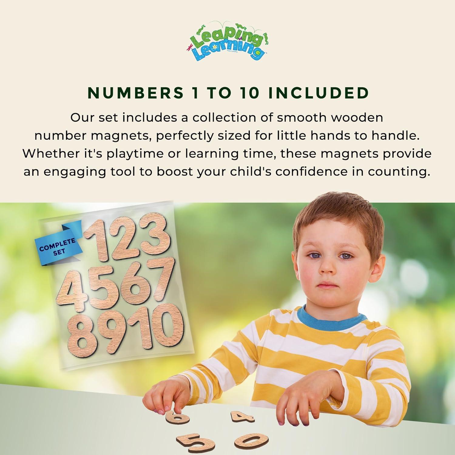 Juego de Números Magnéticos de Madera Leaping Learning - Educativo