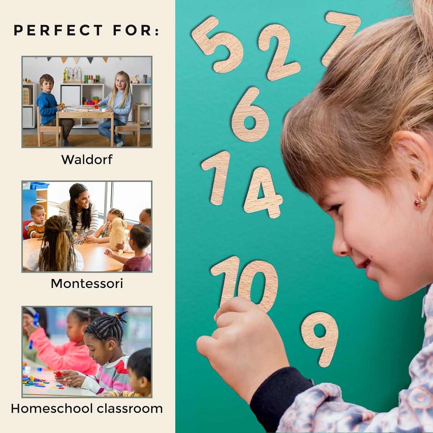 Juego de Números Magnéticos de Madera Leaping Learning - Educativo