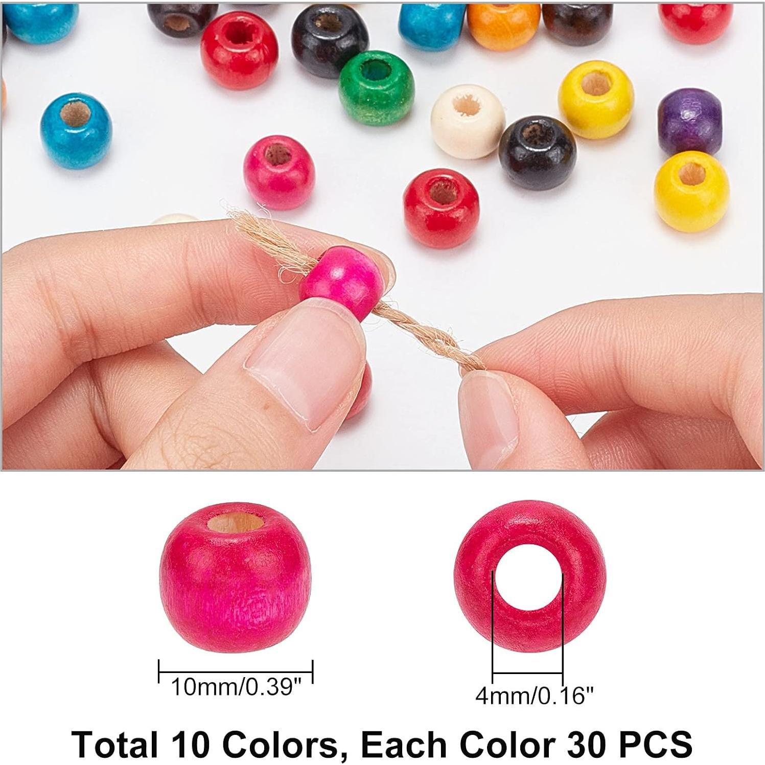 Cuentas de Madera Coloridas PH PandaHall 300pcs 10mm