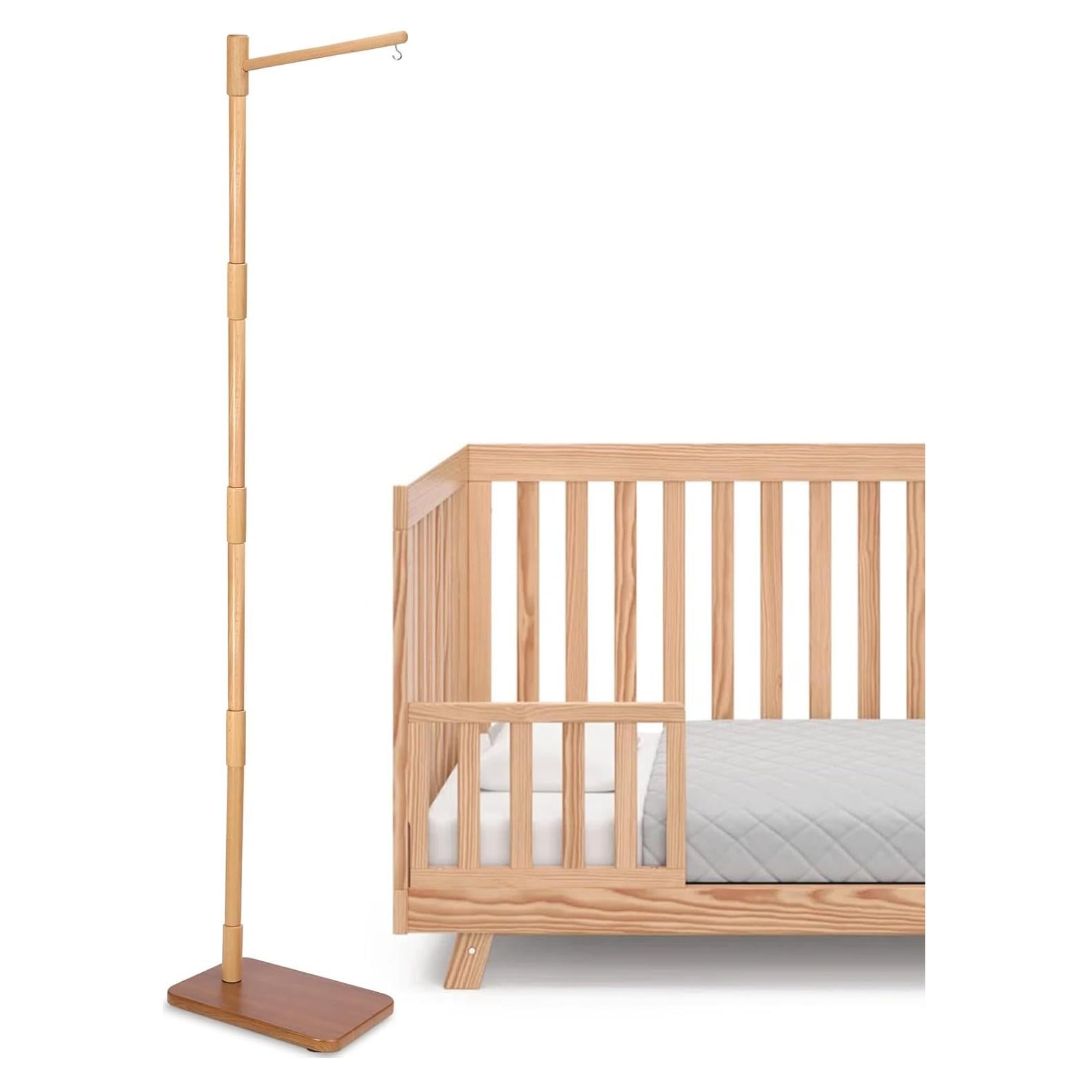 Brazo Móvil de Cuna de Pie LLIU 165 cm Madera de Haya Ajustable