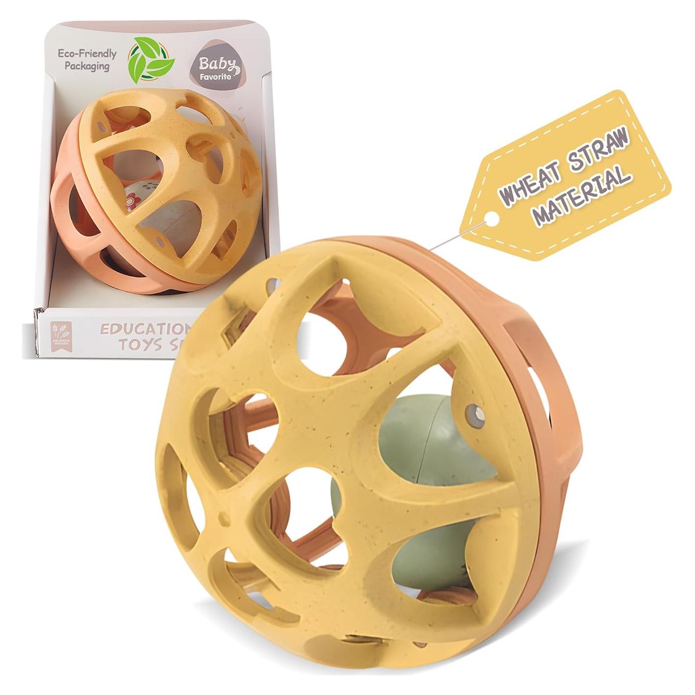 Pelota Sonajero de Paja de Trigo ROHSCE para Bebés 0-1 Año