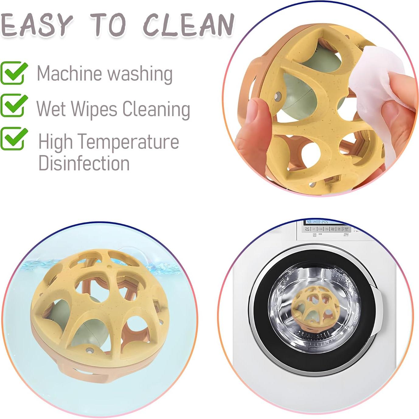 Pelota Sonajero de Paja de Trigo ROHSCE para Bebés 0-1 Año