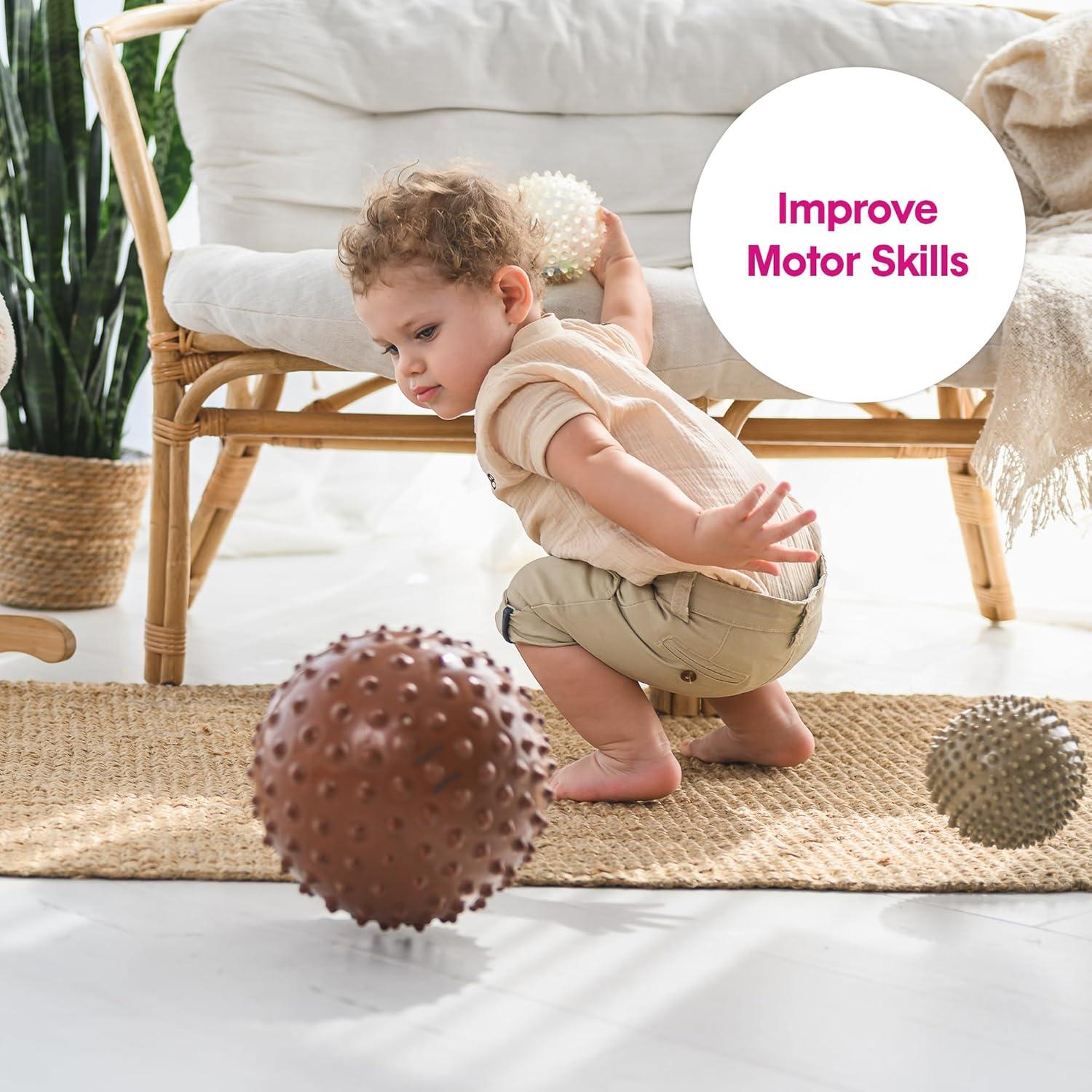 Pelota Sensorial Edushape 18 cm Boho Chic para Bebés