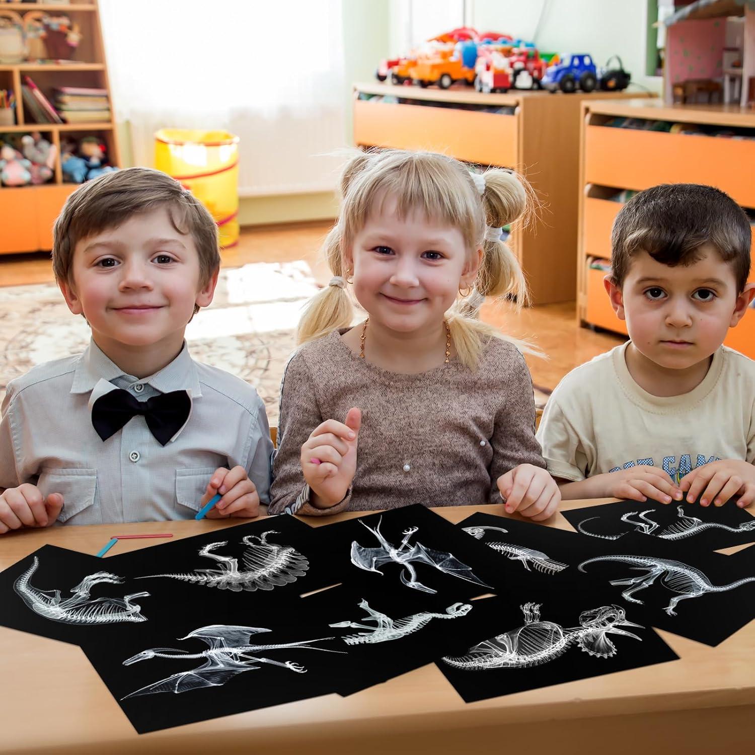 Kit Educativo de Rayos X de Dinosaurios Chunful - 20 Pcs