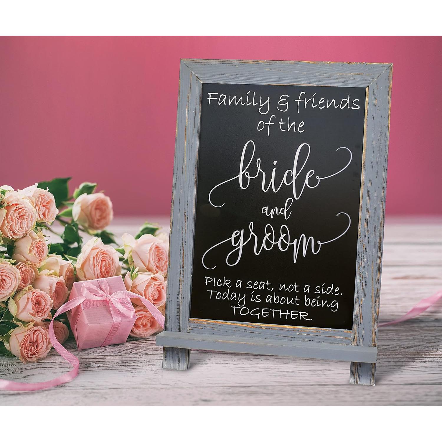 Pizarra Magnética de Mesa con Marco de Madera Rústica 24x36cm