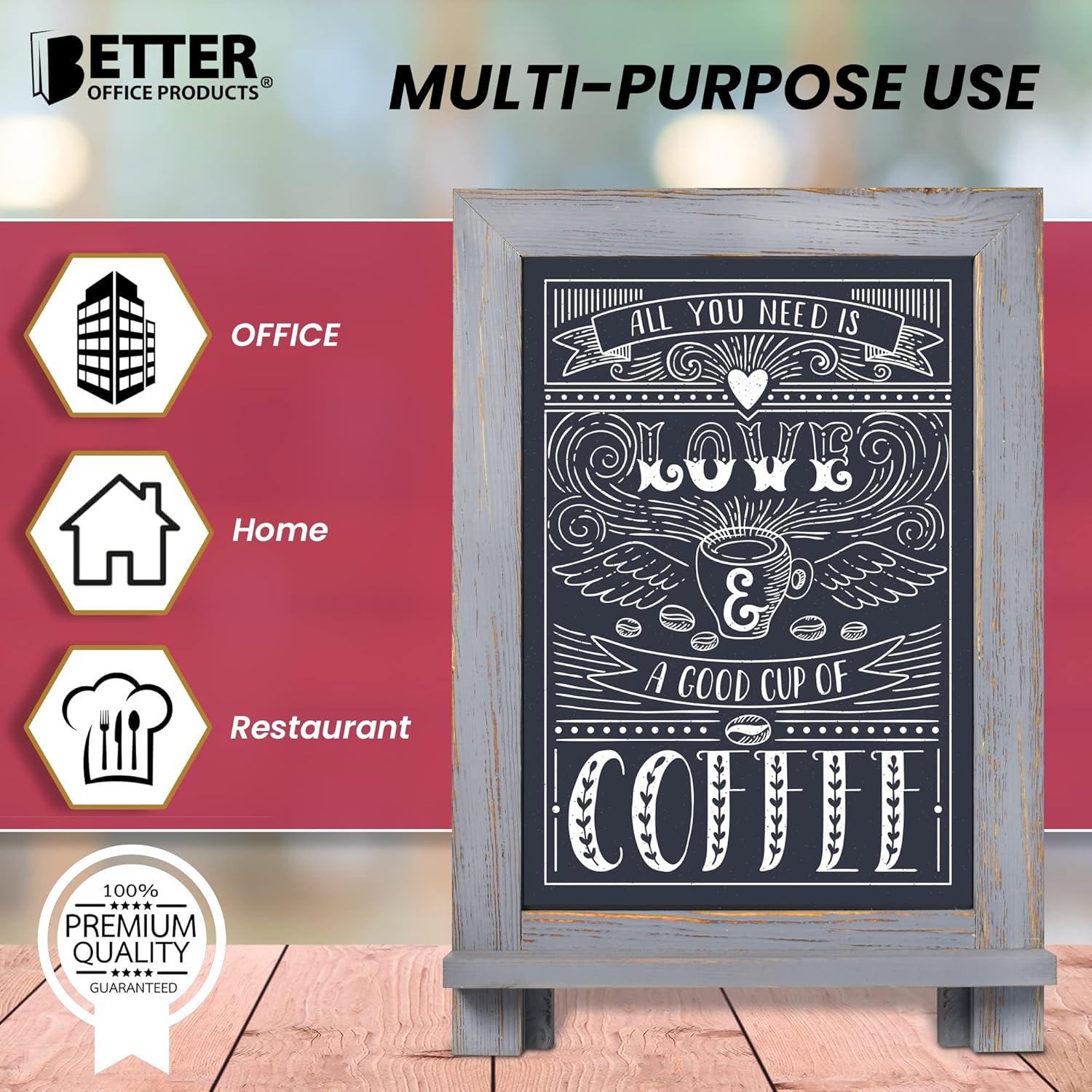 Pizarra Magnética de Mesa con Marco de Madera Rústica 24x36cm