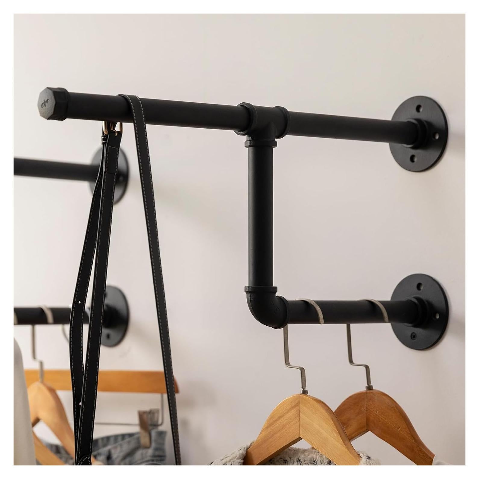 Perchero de Pared Industrial ZYUXUAN con 4 Varillas 82.6x45.2cm