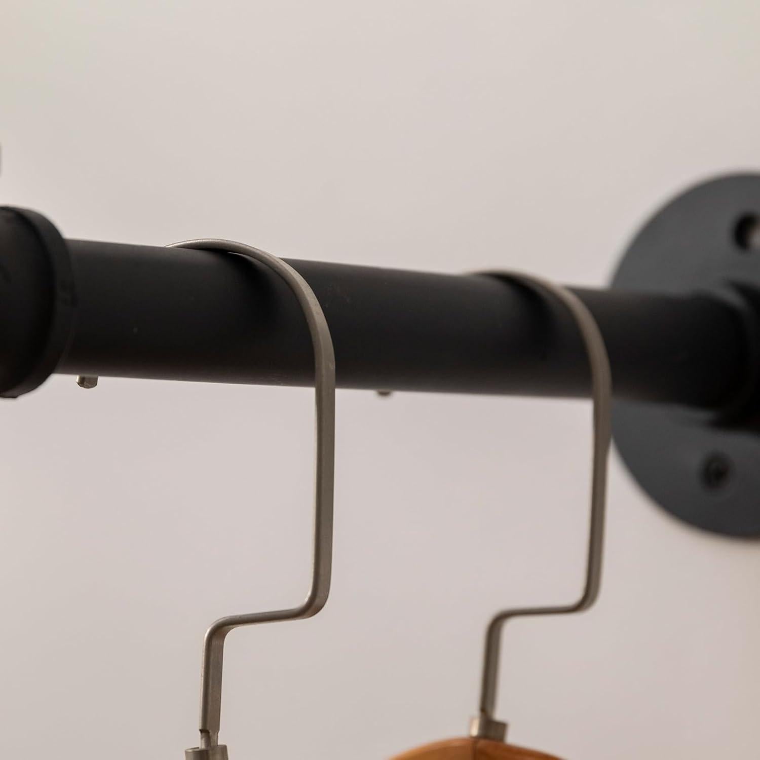 Perchero de Pared Industrial ZYUXUAN con 4 Varillas 82.6x45.2cm