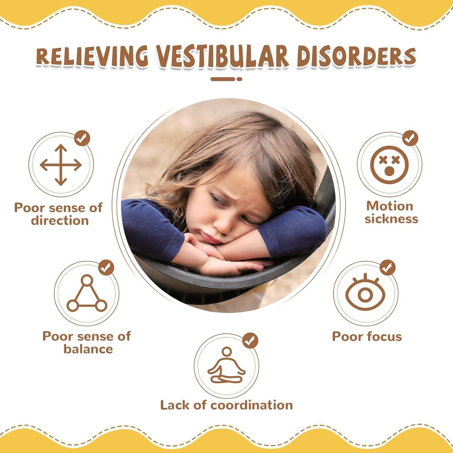 Silla Giratoria Sensory Zhenx para Niños Autistas Azul 53x48 cm